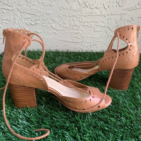 Nine West Jinxed Ghillie Lace Up Block Heels - Picture 4 of 8